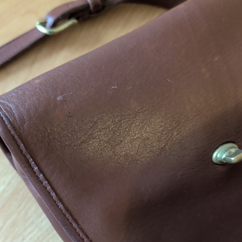 Coach Mahogany Leather Crossbody Top-Handle Bag - Picture 14 of 15